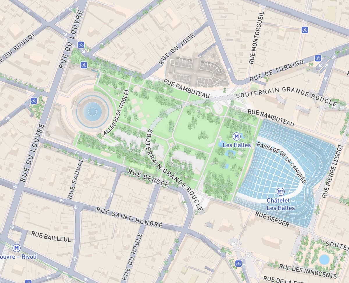 Plan du Forum des Images, Paris 1ᵉʳ